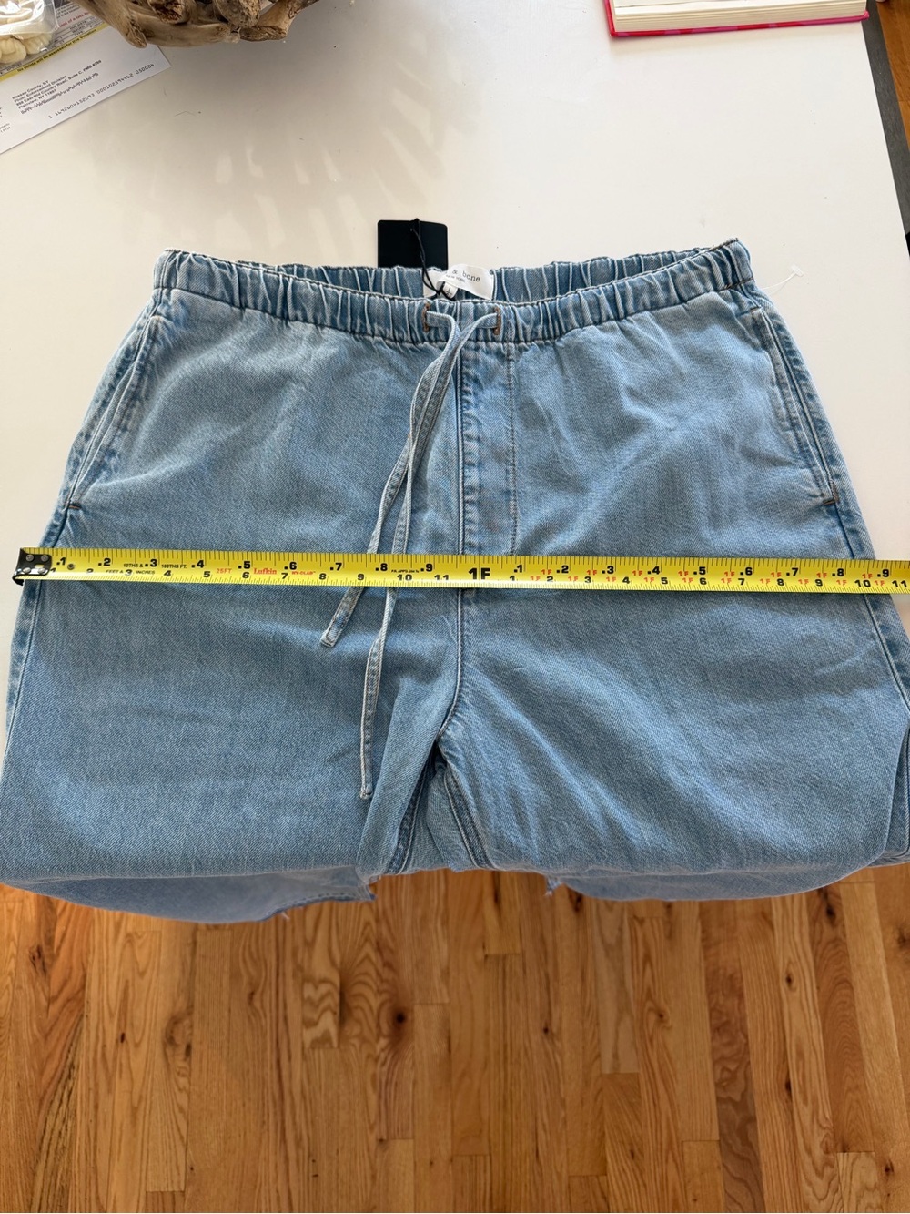 rag & bone Light Blue Relaxed Drawstring Jeans - Picture 7 of 9